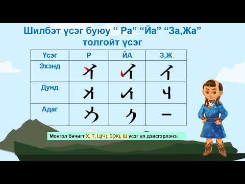 Видео: Монгол бичгийн хичээл