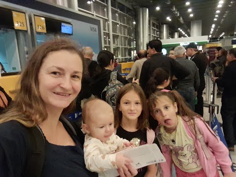 Видео: Перелет Сан-Пауло - Доха - Тбилиси, одна с тремя детьми. Из Бразилии в Грузию.