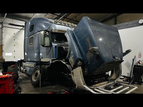 Видео: Дальнобой США.. Замена передней балки с дисковыми тормозами.. Замена подшипников, сальников..