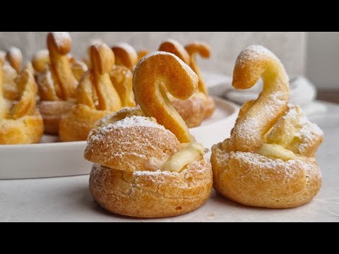 Видео: ЗАВАРНЫЕ ПИРОЖНЫЕ Лебеди / ПРОФИТРОЛИ с заварным кремом