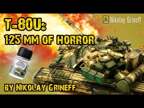 Видео: T-80U RPG Model Filtres and Details Т-80У Фильтры и Детали модель танка  масштаб 1/35 scale