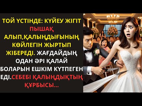 Видео: ЖАҢА ӘҢГІМЕ.ТОЙ ҮСТІНДЕ: КҮЙЕУ ЖІГІТ ПЫШАҚ АЛЫП, ҚАЛЫҢДЫҒЫНЫҢ КӨЙЛЕГІН ЖЫРТЫП..ӘСЕРЛІ ӘҢГІМЕ.