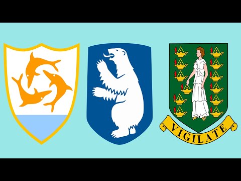 Видео: Гербы (Эмблемы) Зависимых Территорий