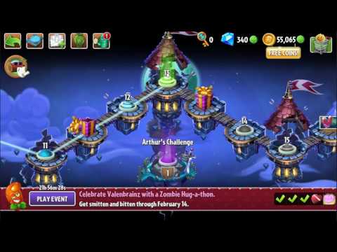 Видео: Растения против Зомби 2 Dark Ages Day 12-15