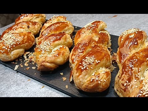 Видео: СЛОЕНЫЕ КОСИЧКИ С НЕОБЫЧНОЙ НАЧИНКОЙ