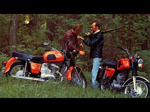 Видео: Осенний лес на ИЖ ПС покатушки