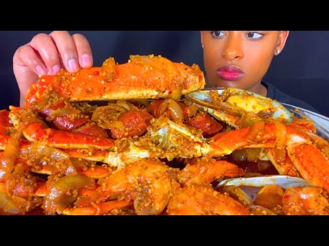 Видео: ASMR MUKBANG SEAFOOD KING CRAB СНЕЖНЫЙ КРАБ КРЕВЕТКИ МИДИИ ЗВУКИ НАСТОЯЩЕГО ЕДА 먹방 EATING SHOW