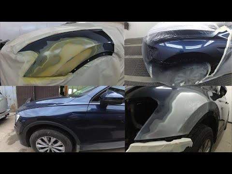 Видео: PDR, ПОДГОТОВКА и ПОКРАСКА КРЫЛА почти нового VW Tiguan