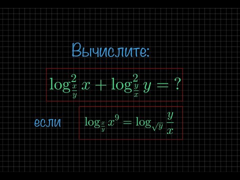 Видео: Вычислите сумму квадратов логарифмов.