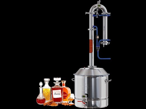 Видео: Фильм №4...Обзор дистилляции с укреплением с отбором по пару на аппарате Люкстаталь 6