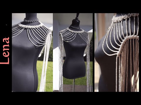 Видео: 𝗠𝗮𝗰𝗿𝗮𝗺𝗲 with𝗟𝗲𝗻𝗮💎Makramee Schulterkette💎Rhinestone shoulder necklace💎макраме Оплечье -чокер из страз