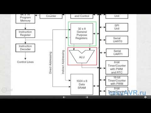 Видео: Easy AVR 2016 02 21 Архитектура микроконтроллера AVR Часть 2