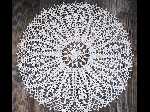 Видео: Нежная, красивая салфетка крючком