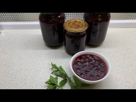 Видео: Королевское варенье из черешни с апельсином и мятой.