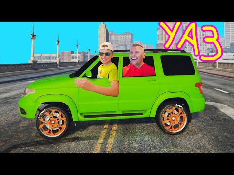 Видео: Развалился УАЗ ПАТРИОТ в GTA5! Едем без капота и дверей против Полиции