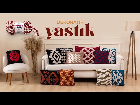 Видео: Alize Puffy More ile Dekoratif Yastık • Throw Pillows • Декоративная Подушка