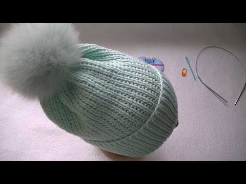 Видео: Вяжем  шапку "Тыковка" спицами.
