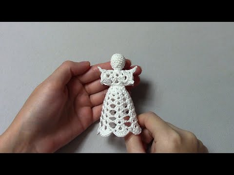 Видео: Новогодний ангел крючком/ Пошаговый МК