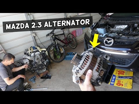 Видео: Замена генератора Снятие MAZDA CX-7 MAZDASPEED 3 6 CX7 2.3