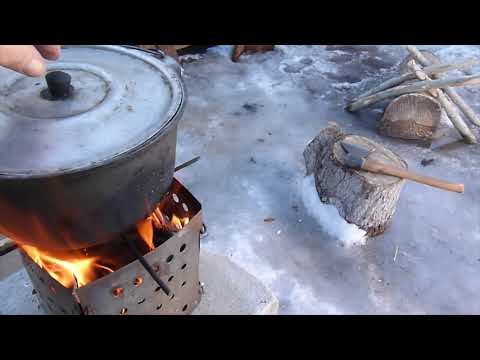 Видео: Походная печь-щепочница
