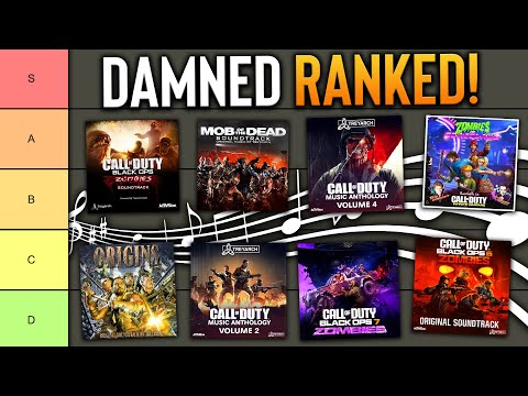 Видео: Каждая версия Damned имеет рейтинг в Call of Duty Zombies! (Меню рейтинга музыки)