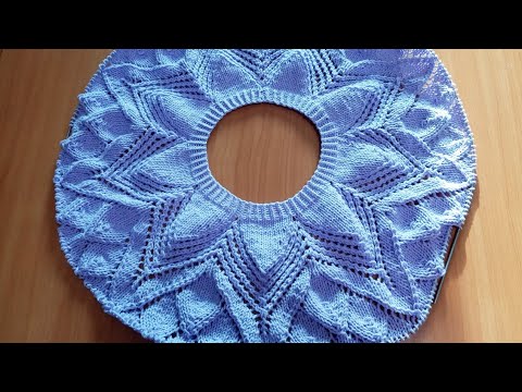 Видео: МК по вязанию круглой кокетки, 3 часть