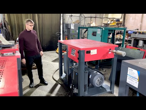 Видео: Винтовой компрессор TRIUMPH SIGMA 50/10 I AB. Обзор и демонстрация работы