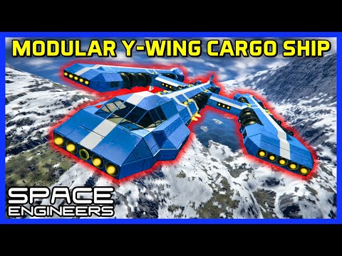 Видео: СТРОИМ МОДУЛЬНЫЙ ГРУЗОВОЙ КОРАБЛЬ Y-WING! - SPACE ENGINEERS Survival - Эпизод 43