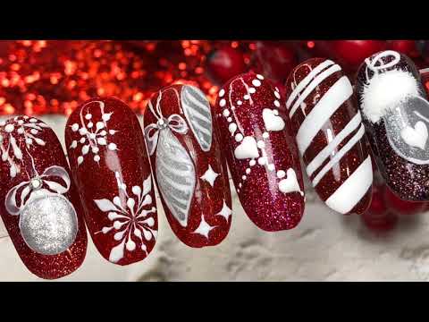 Видео: БЫСТРЫЕ НОВОГОДНИЕ ДИЗАЙНЫ 🌲 ❤️🥳 TANGO и КРАСНЫЕ КОШКИ AKINAMI 🎁 Простой Новогодний Дизайн ногтей