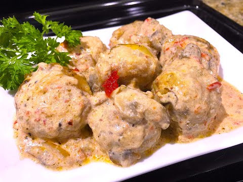 Видео: Нежные и Сочные ТЕФТЕЛИ Куриные в сметанном грибном соусе + вкусный гарнир