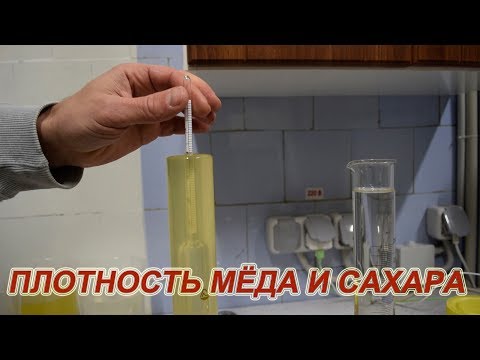 Видео: Плотность водных расстворов мёда и сахара для праймера.