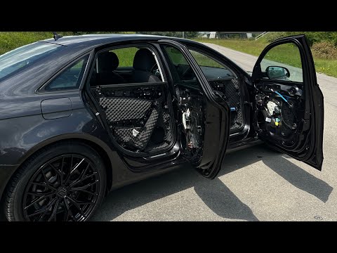 Видео: Віброізоляція та шумоізоляція дверей Audi A4 B8.  Підготовка до заміни акустики.
