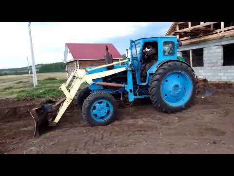 Видео: т-40 с отвалом летом на стройке
