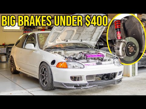 Видео: Комплект тормозов Honda Civic Big с тормозными дисками Mini Cooper! (БЕЗУМНЫЙ БЮДЖЕТ)