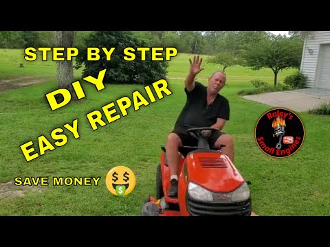 Видео: Ariens с Briggs and Stratton Intek Surges и Stalls (обрывы) Riding Mower Easy DIY Watch End