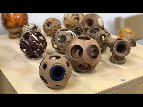 Видео: Изготовление "Китайских шаров" на токарном станке. Константин Гусев в Токарном клубе.