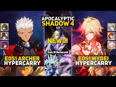 Видео: НОВЫЙ Apocalyptic Shadow 4 | E0S1 Archer Hypercarry и E0S1 Mydei Hypercarry | Honkai: Star Rail 3.6