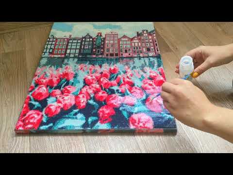 Видео: Покрываю алмазную вышивку на подрамнике ЛАКОМ