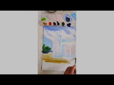 Видео: Как да нарисуваме Mорски фар с маслени бои