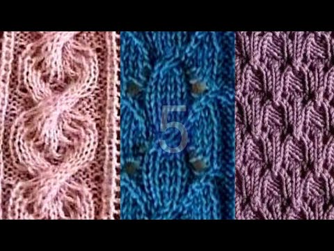 Видео: 5 схем узоров спицами на замечательные женские свитера. 5 patterns for wonderful women's sweaters.