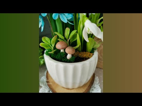 Видео: Грибы из полимерной глины ( мастер-класс )