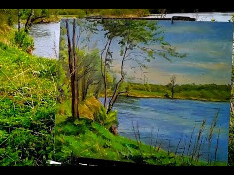 Видео: Когда природа становится холстом: Рисую пейзаж маслом #art #artist #drawing #искусство