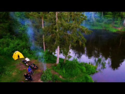 Видео: Рыбачим в лесном лагере на реке/ КОПТИМ рыбёху без коптилки. Сказочная природа.