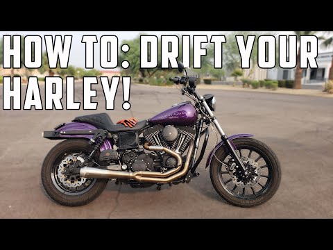 Видео: Как дрифтовать на мотоцикле Harley Davidson как маньяк! (Пошаговое руководство)