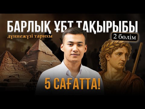 Видео: ДҮНИЕЖҮЗІ ТАРИХЫ ПӘНІ | ҰБТ-МЕН 1 АПТА КҮРЕС | НАҒЫЗ ҰБТ ТАҚЫРЫПТАРЫ | ЕРЛАН АҒАЙМЕН 2 БӨЛІМ