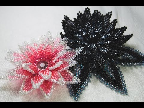 Видео: Цветы из бисера. Кувшинка (Часть 2/2)