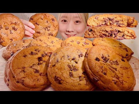 Видео: ASMR Печенье с шоколадной крошкой 【русские субтитры】【Mukbang/ Eating Sounds】