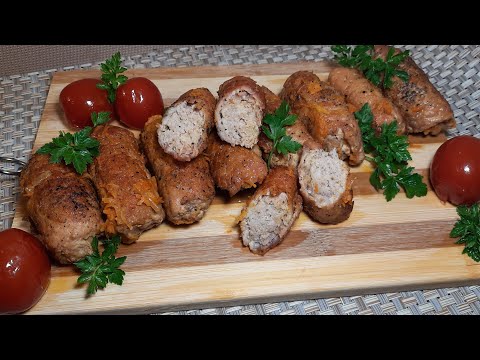 Видео: М'ясні пальчики 😋 Найсмачніший рецепт кручеників без грибів😍 Провірений рецепт кручеників🤤 Крученики