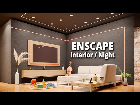 Видео: ENSCAPE Interior Lighting SketchUp: Учебное пособие по ночному освещению