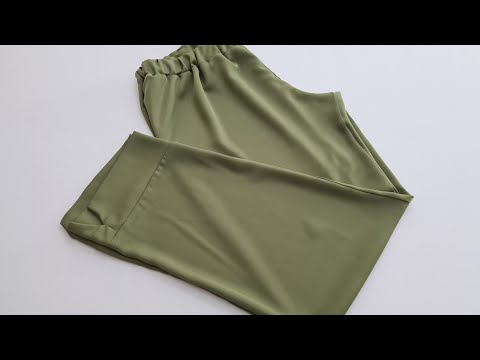 Видео: ОЧЕНЬ ПРОСТОЕ/Крой и шитье низа пижамы из атласа